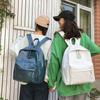 Women's Backpack Vintage Soft PU Backpack casual Anti-theft Shoulder Bag Solid Color School Backpack