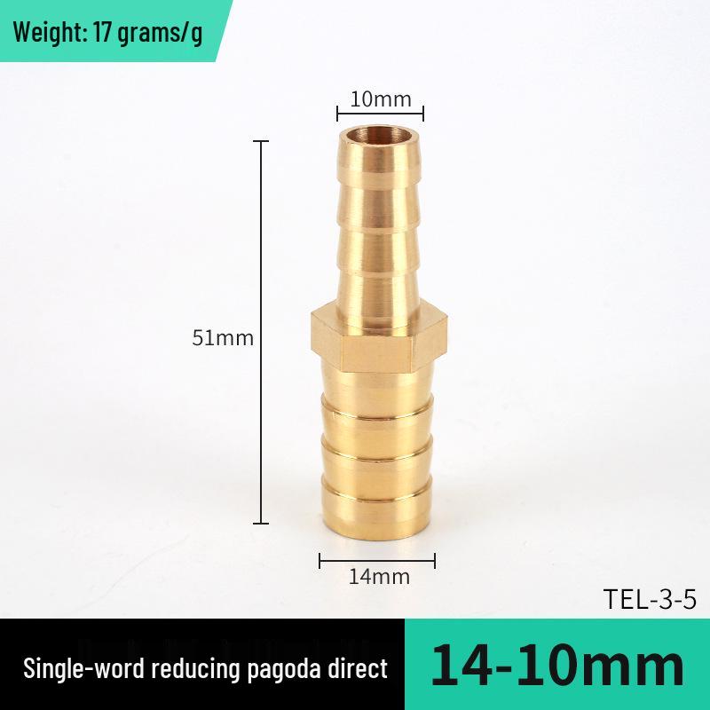 Brass L-Shaped Reducing Pagoda Plug, 4mm-19mm Conversion Hose Fitting