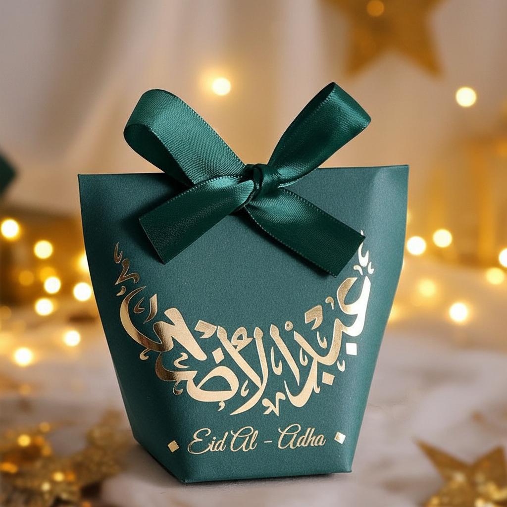 10-40PCS Ramadan Candy Gift Boxes with Gold Foil Star Moon Design Eid Mubarak Treat Bags for Middle Eastern Holiday Party Favors