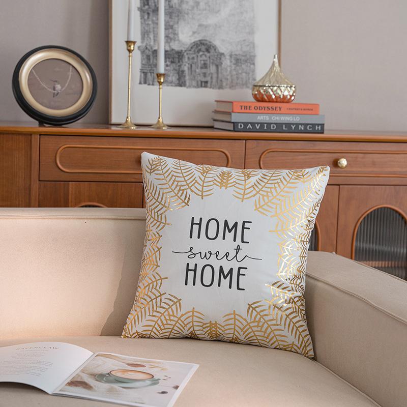 

Горячая золотая наволочка с золотыми буквами, наволочка с коротким плюшем для гостиной и спальни 45*45cm GOLD005-4