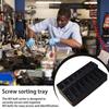 M3 Bolt Sorter Tray with 7 Measuring Slots Precision M3 Screw Bolt Length Sorting Box Heavy Duty Small Parts Screws Hardware Organizer