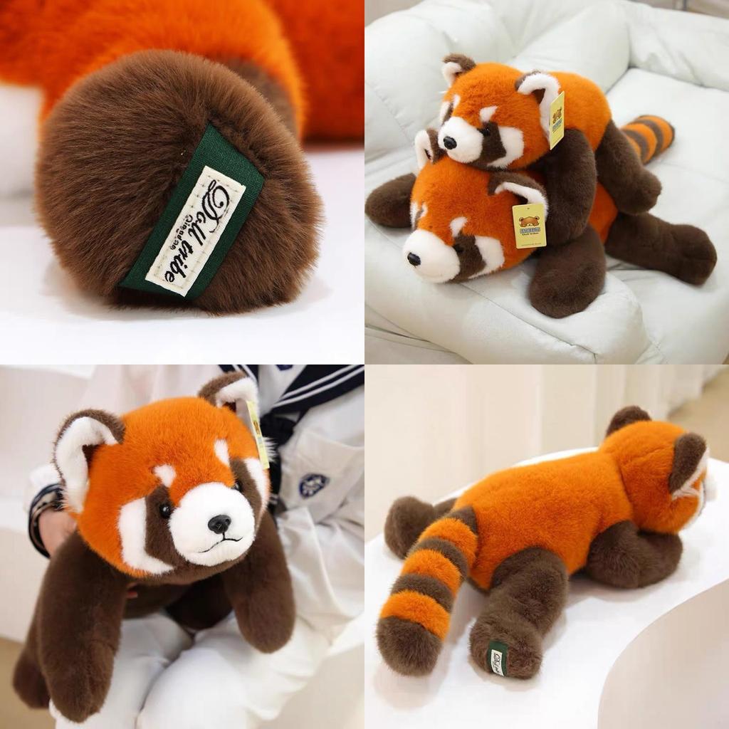 Süßes liegendes Roter Panda Plüschtier Puppe Für Kinder Schlafzimmer Dekor