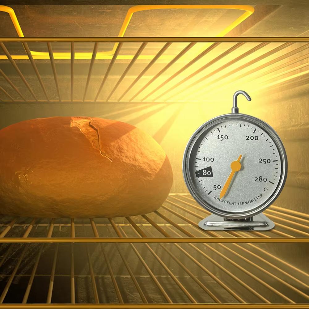 Celsius Oven Thermometer Stainless Steel Stand Large Dial Baking BBQ Cooking Meat Food Temperature Measurement Tools