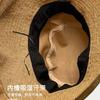 1pc Women's Linen Wide Brim Sunshade Bucket Cap,Breathable Outdoor BeachTravel Elegant Style Summer Season Fashion Accessory
