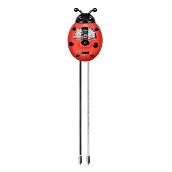 

Soil Tester 3 in 1 Soil PH Meter Moisture Nutrient Tester Portable Accurate Rapid Detection Tester for Garden Lawn червоний