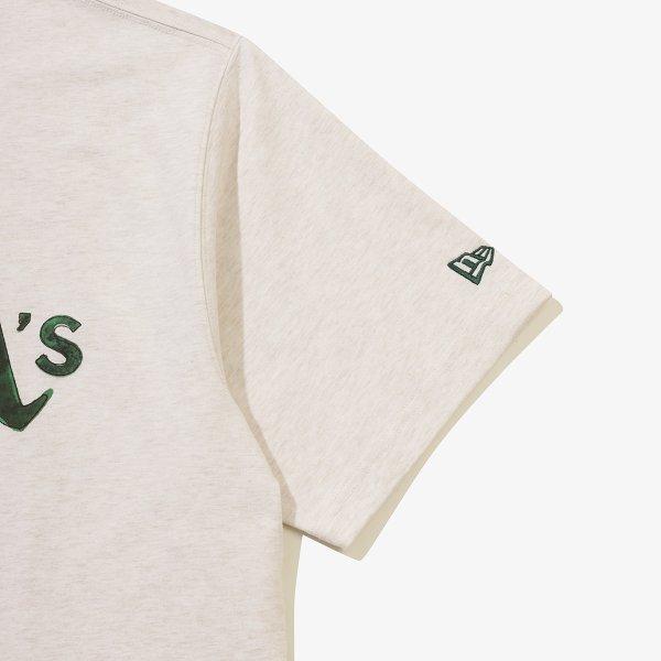New Era Oakland AThleTics Drawing T shirT oaTmeal Melange 15147541