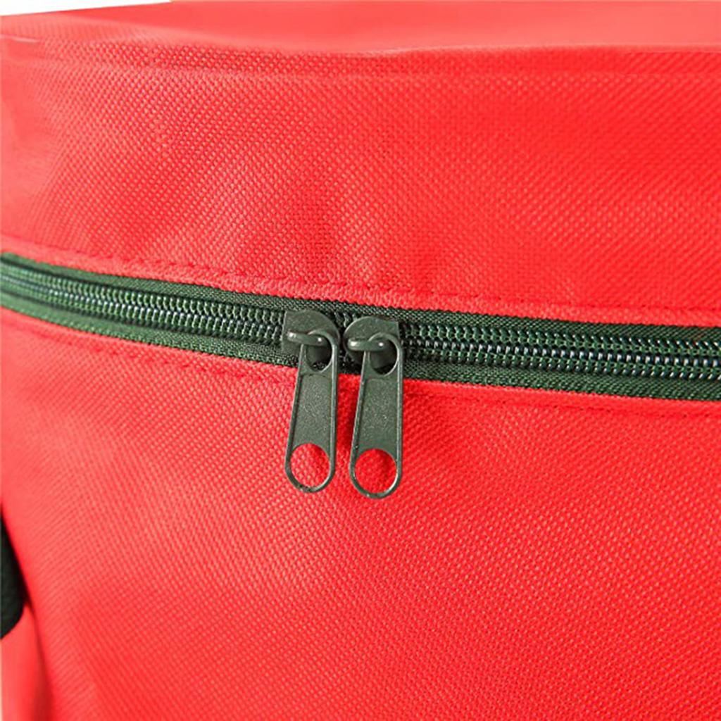 Xmas Light Storage Bag 30x35cm Oxford Cloth Holiday Lamp Storage Bag with Handle Red