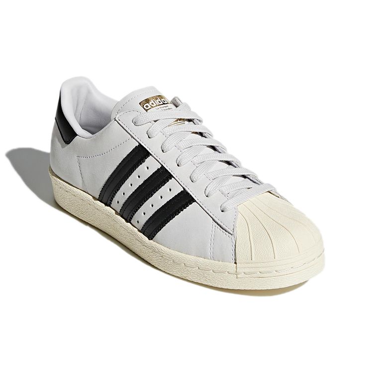 Adidas Originals Superstar 80s Comfortable Low-Top Sneakers Women Sneakers Gray Black CQ2512