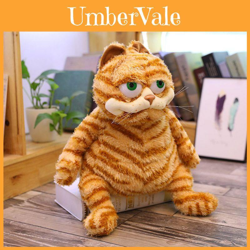 Animacinis Garfieldas Pliušinis Žaislas Storas Katė Minkštas Kimštas Gyvūnas Pagalvė Lėlė 12-18 Colių**