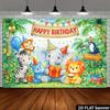 2D Tropischer Regenwald Niedliches Tier Kindergeburtstag Fotografie Kulisse Banner