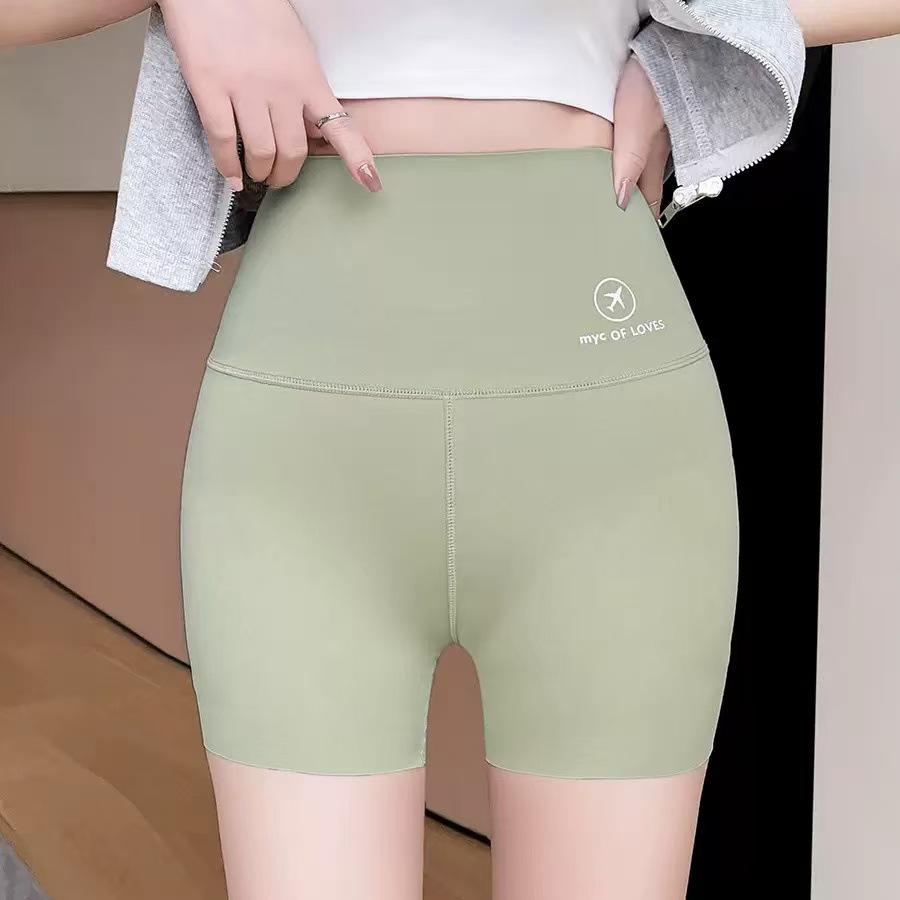 

Women s Summer Yoga Safety Pants with Airplane Logo - High Elasticity, Anti-Exposure, Ice Cool Base Layer. L