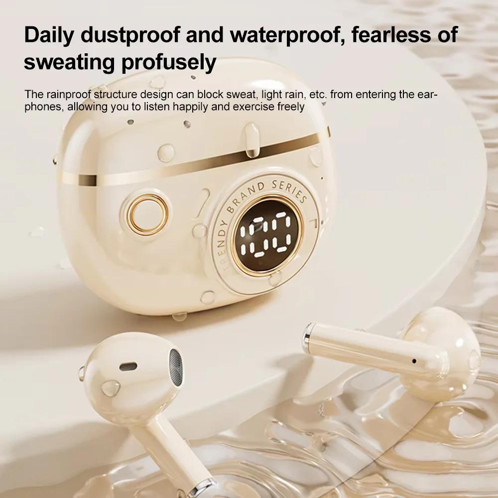 True Wireless Bluetooth Headset LED Display Noise Reduction Earphone Gaming In-ear Mini Emergency Power Bank Headset
