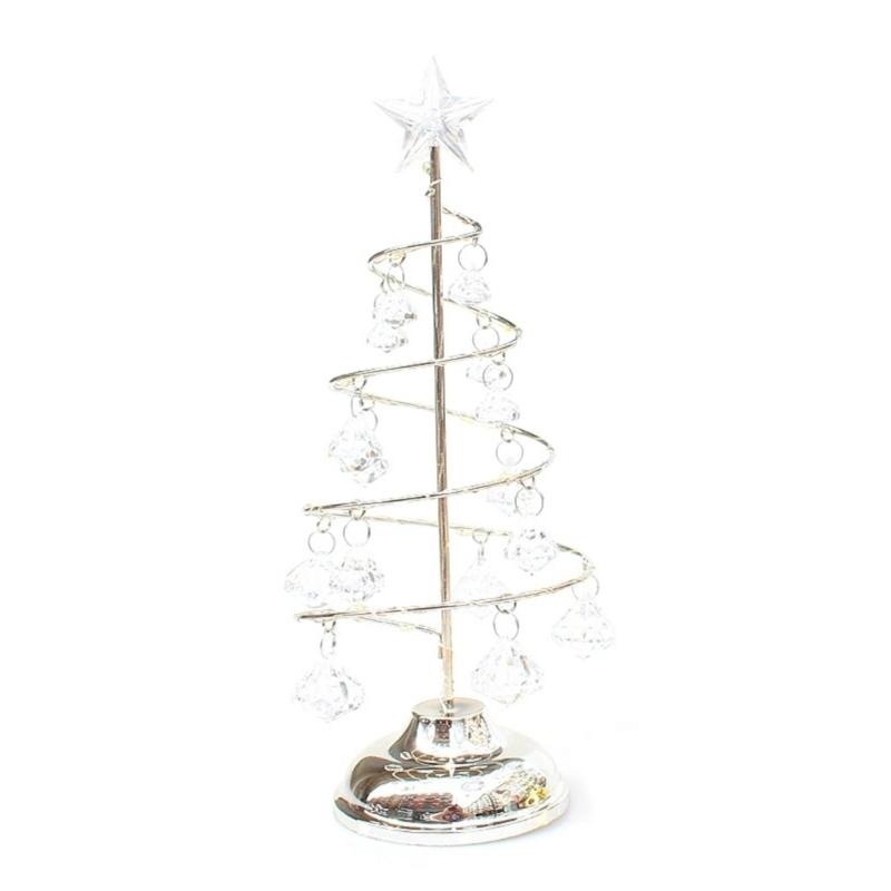 

Crystal Star Iron Christmas Tree with LED Light Small XmasTree Table Lamp Christmas Decorations for Home Party New Year medium