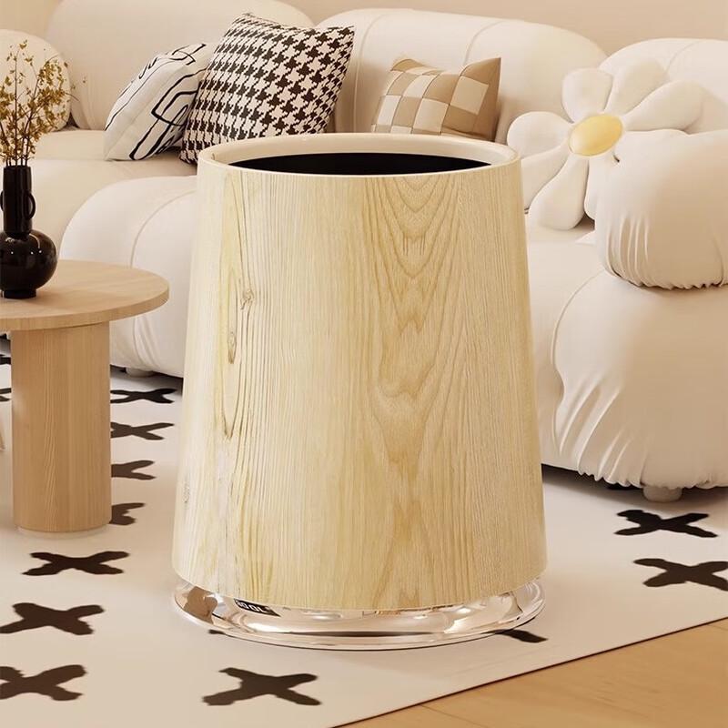 MDNG Vintage Wood Grain Wastebasket