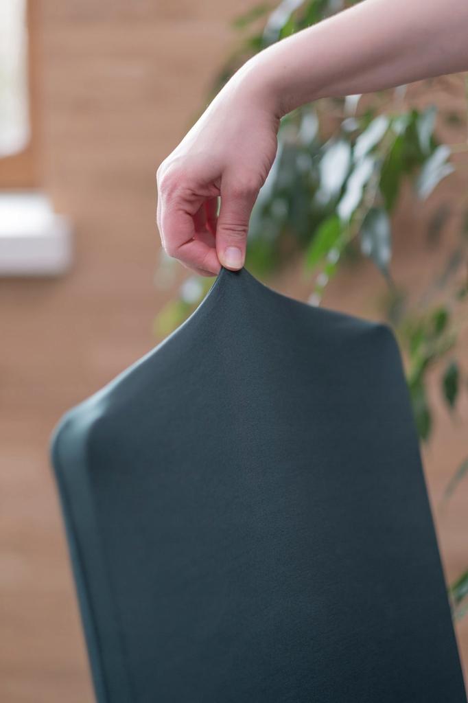 Green Elastic Chair Cover Smooth