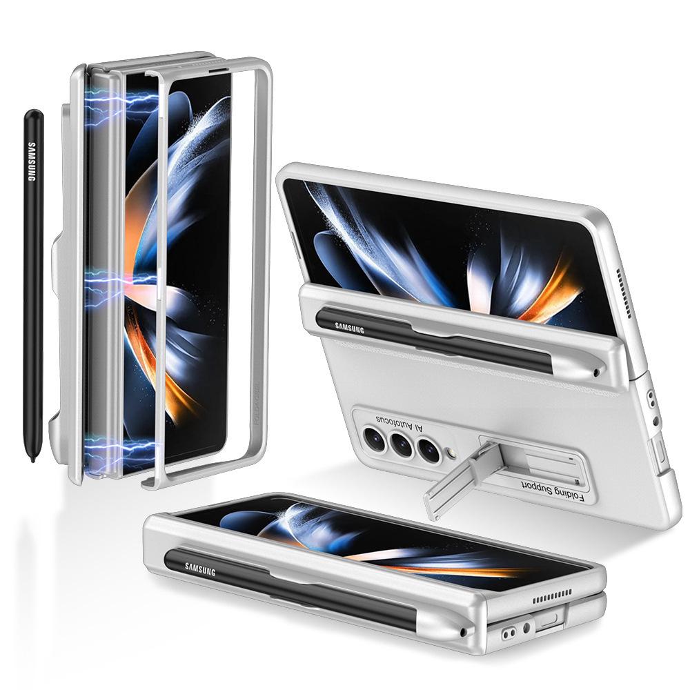 

Cross-Border Compatible Samsung Fold4/5 Magnetic Flip Case with Pen Slot Fold5 [No Pen]