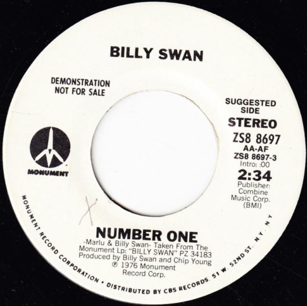 

7inch Record BILLY SWAN - Number One ZS88697PROMO MONUMENT 1976 US Pop Used