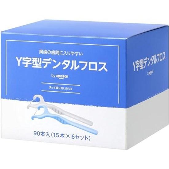 Y-shaped Dental Floss Interproximal Brushes 90 Pieces (45 Blue 45 White)