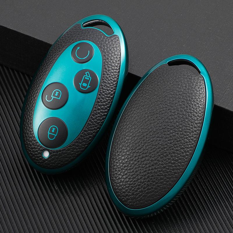 Premiumowe Skórzane Etui na Kluczyk Samochodowy BYD Yuan dla S7, Song Plus DMi, Qin Pro - Unisex