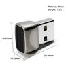 Silver Aluminum Alloy USB Fingerprint Login Device - Driver-Free, Plug and Play.