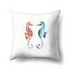 Polyester Pillowcase Peach Leather Velvet Cushion Cover Marine Life Seahorse Octopus Printed Pillow Bedside Cushion Cover