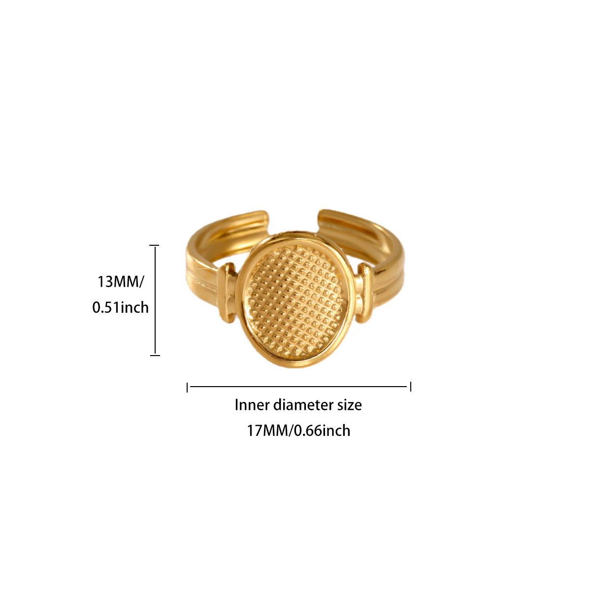 

Luxury Geometric Texture Rings For Women Stainless Steel Gold Color Open Finger Ring 2026 New Fashion Wedding Couple Zircon