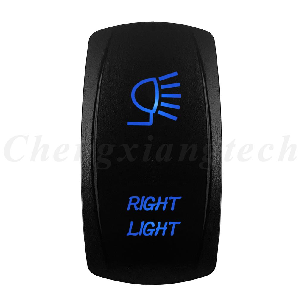 12V 20A Blue Led Car Boat Laser Rocker Switch ON OFF (ON) OFF ON OFF ON (ON) OFF ON (ON) OFF (ON) Waterproof