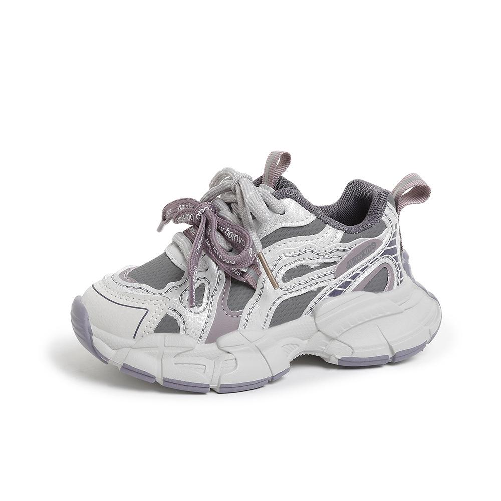 2026 Autumn Kids Breathable Non-Slip Double Mesh Dad Shoes for Medium to Older Children