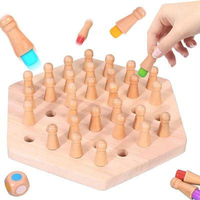 "Multifunktionales Holz-Merkspiel": Lern- und Konzentrationsspiel für Kinder"
