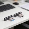 1 Pair Left And Right Angled USB A To USB C Converter Replacement Adapter Support Data Transfer And Powering Devices