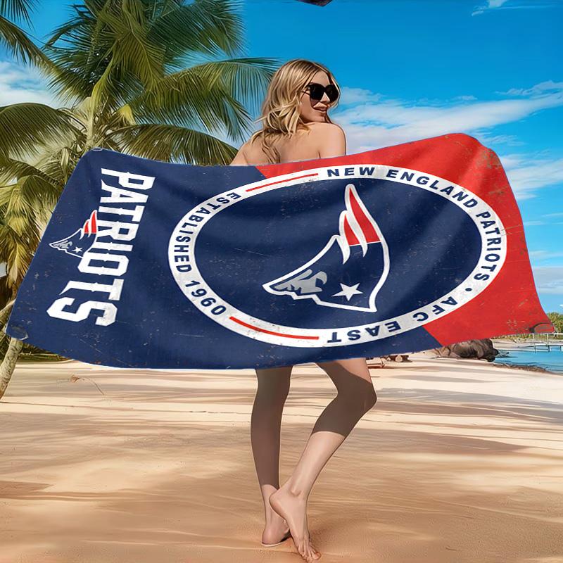 New England Patriots Gear Beach Towel, Quick-drying, Easy To Care For, Suitable for Both Fitness and Beach Vacations,Sports Essential