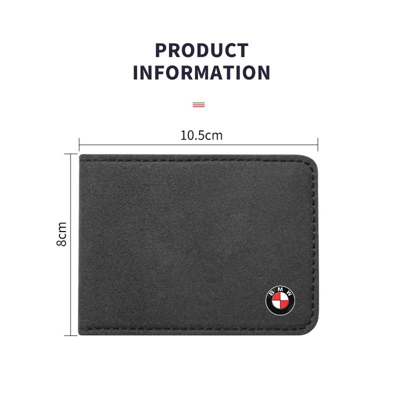BAIL4 2025 Hot Car Driver License Suede Leather Bag Auto Driving Documents Wallet For BMW 50th E46 E90 E60 F30 F10 X1 X2 X3 X5 X4 X6 X