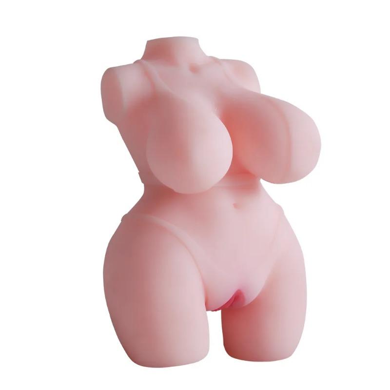 Solid TPE Sex Doll Realistic Breasts Vagina Anus Simulation Doll Airplane Cup Male Masturbator Products