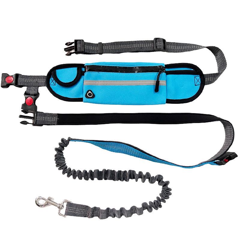 Pet Running Leash with Portable Waist Bag - Full-Function Dog Leash