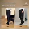 Hodo Men's Fleece-Lined Straight-Fit Casual Trousers