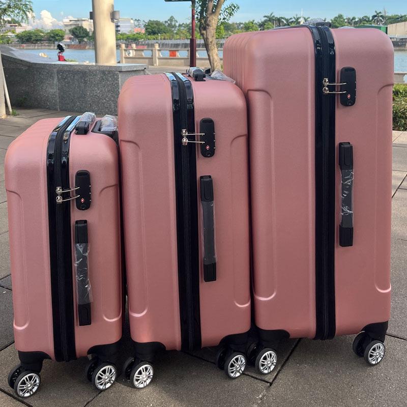 20-Inch Durable ABS Trolley Suitcase with Customs Lock and Silent Universal Wheels, 24-Inch Available