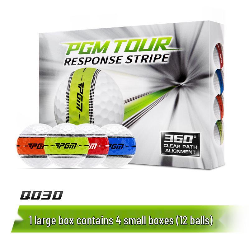 PGM 360° Trajektorie Golfball mit Putter-Ziellinie - Neue farbige TPU-Box