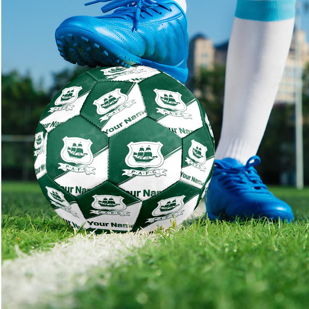 Plymouth Argyle FC Fashion Size 5 Football Wearproof Non‑Slip Soccer Ball For Sports Training Entertainment Use