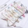 Bow Sleep Mask with Elastic Strap Breathable Women Faux Silk Blockout Eye Cover Light Blocking Blindfold for Home Travel Nap Night Sleeping