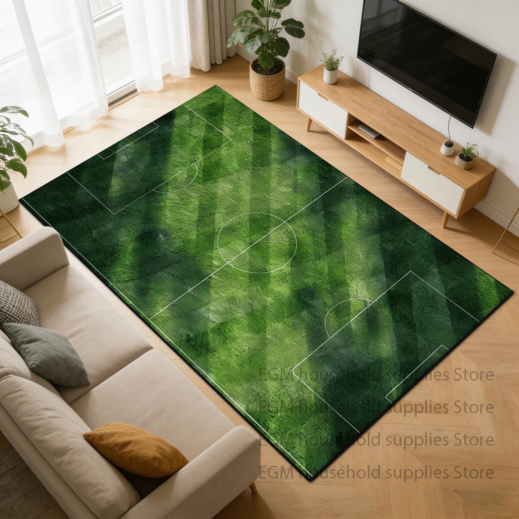 Football Field Carpet Modern Living Room Foldable lounge Floor Mats Non-slip Bedroom study customizable large size Rugs Washable