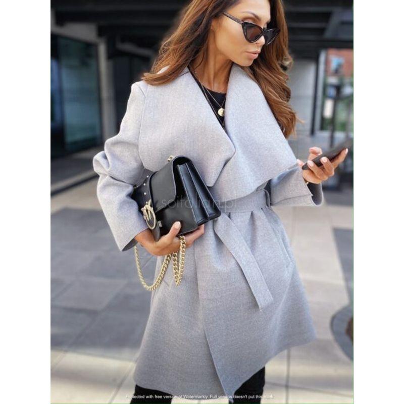 

Станция Осень и Зима Новое поступление Хаки Длинные рукава На шнуровке Кардиган Средней длины Длинный Длина Шерстяная Верхняя одежда Тренч и Пальто Женское Пальто Gray M