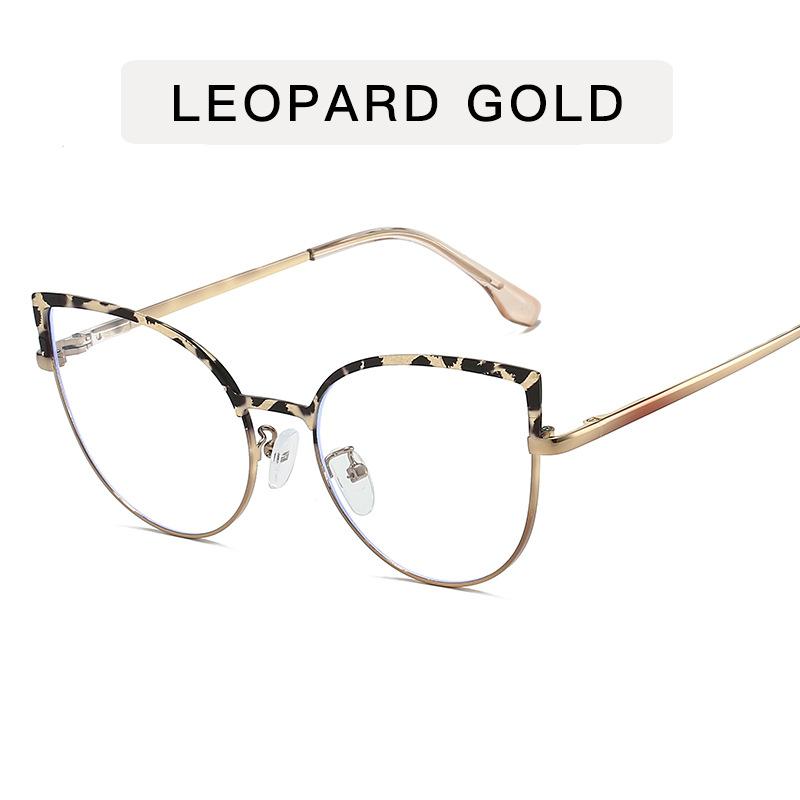European American Style Frame Glasses Cat Eye Shape Anti Blue Light Glasses Fashion Trendy Decorative Glass