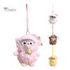 Aesthetic Keychain Gift Plush Sheep Doll Pendant for Bags And Keys, Soft Curly Stuffed Animal Waxy with Bow Glasses Accessories, Cute Hanging Ornament