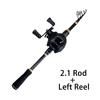Combo Canna da Pesca Spinning Portatile Corta Telescopica Mini Canna da Mare Lunghezza Chiusa 41-42 cm Con Rapporto di Recupero 7.2:1/5.2:Kit 1 Ruota