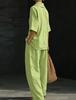 In-Stock 2026 European & American Spring/Summer Loose Casual Solid Color Fashion Set