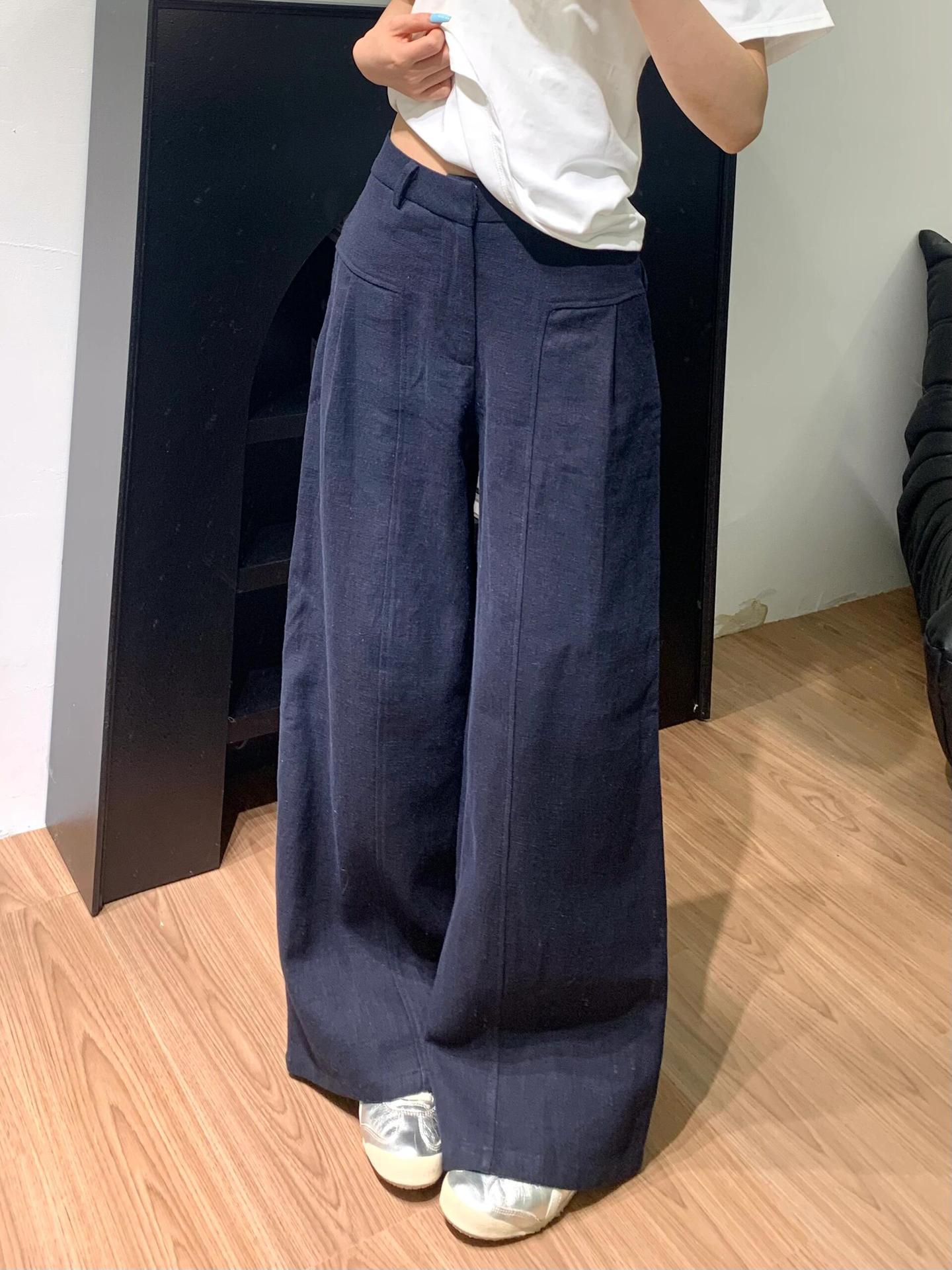 

Women s High Waist White Linen Ramie Wide-Leg Pants, Extra Long for Tall Sizes - Summer Drape Old Money Style XXL