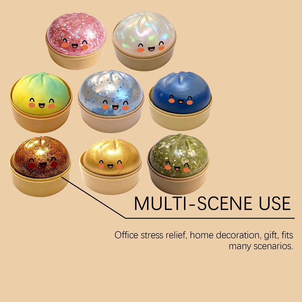 DOWMOO Squishy Bun Toy: Cute, Realistic Stress Relief, Non-Stick, Fun & Soft for Passing Time