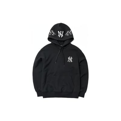 MLB FW21 Logo Sports Couple Pullover Warm Hooded Sweatshirt Unisex Sweatshirt Black 3AHDS0214