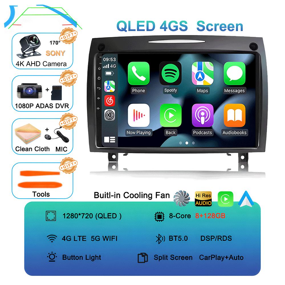 Android 14 For Mercedes Benz SLK class R171 SLK200 SLK280 SLK300 2000-2011 Car Radio Multimedia Video Player Navigation GPS