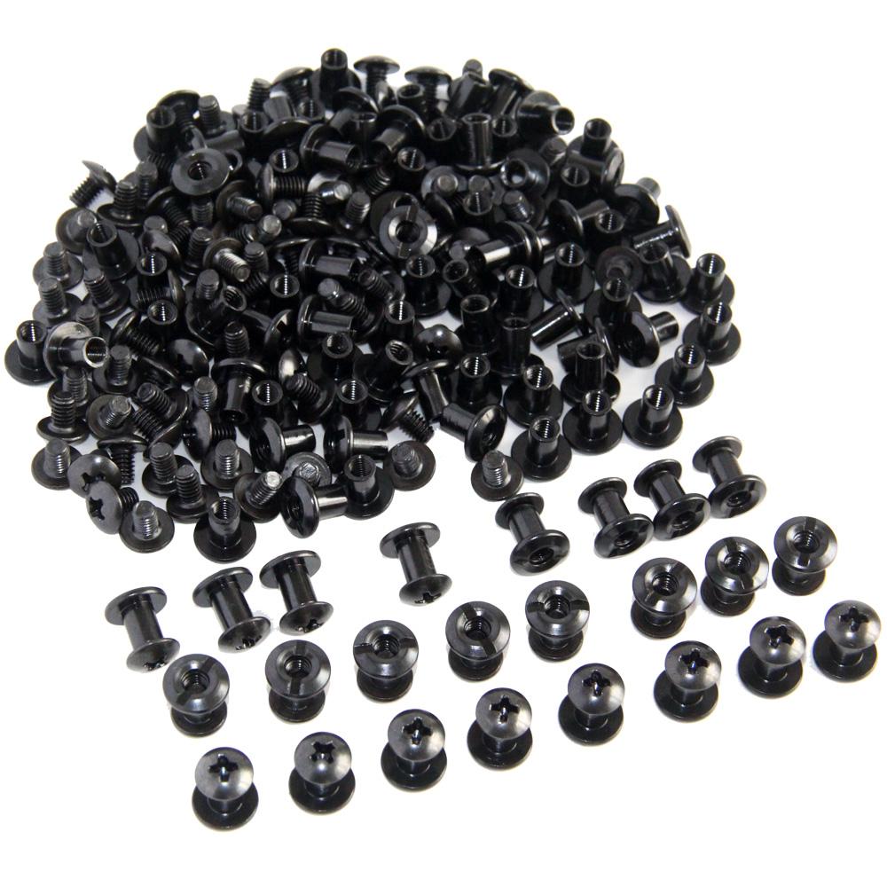 

100pcs Black Tactical Slotted Posts and Cross Head Screw DIY Kydex Leather Holster Sheath Chicago Screws China Mainland